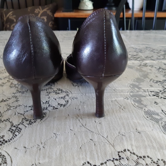 Aldo Brown Pointy Toe Heeled Shoes Size 6 - Picture 7 of 8